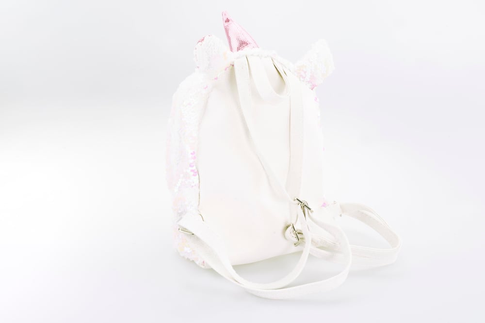 Payetli Sırt Çantası Unicorn, Açık Pembe