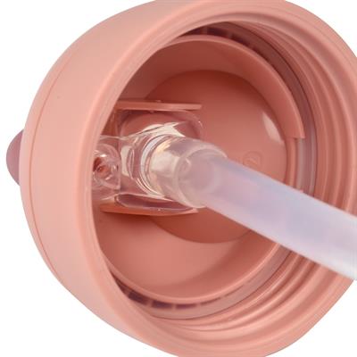 300 ml Şeffaf Pipetli Suluk Old Pink