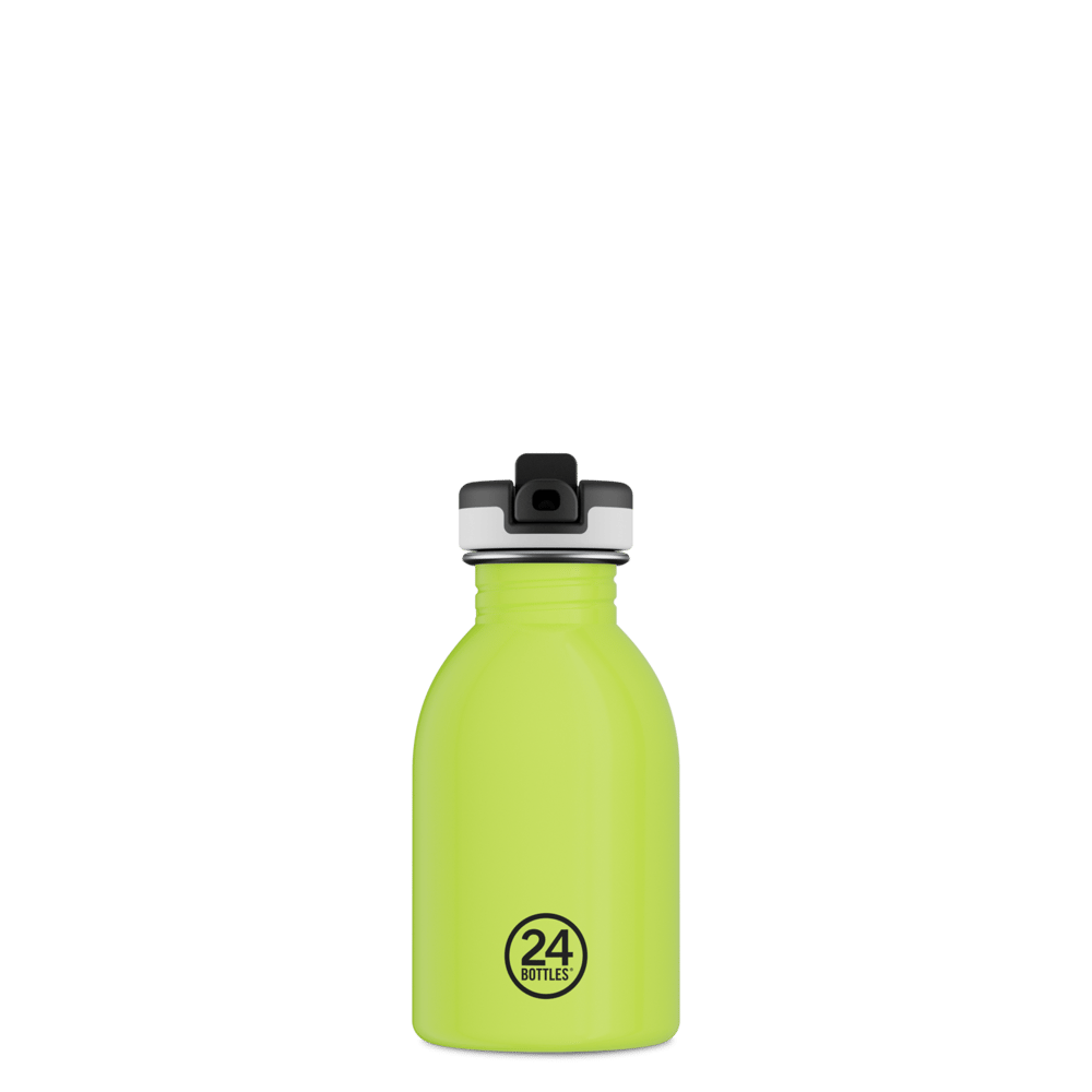 24Bottles Kids Bottle Paslanmaz Çelik Çocuk Su Matarası 250 ml, Reactive Sarı/Yeşil