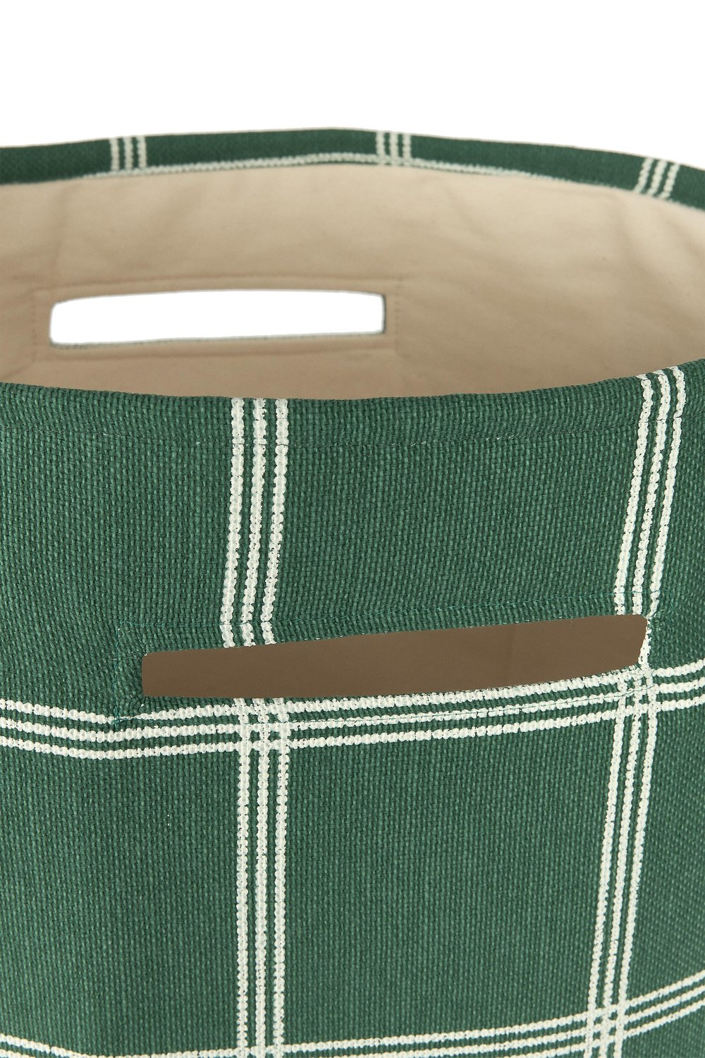 Vibes Büyük Sepet, Green White Windowpane
