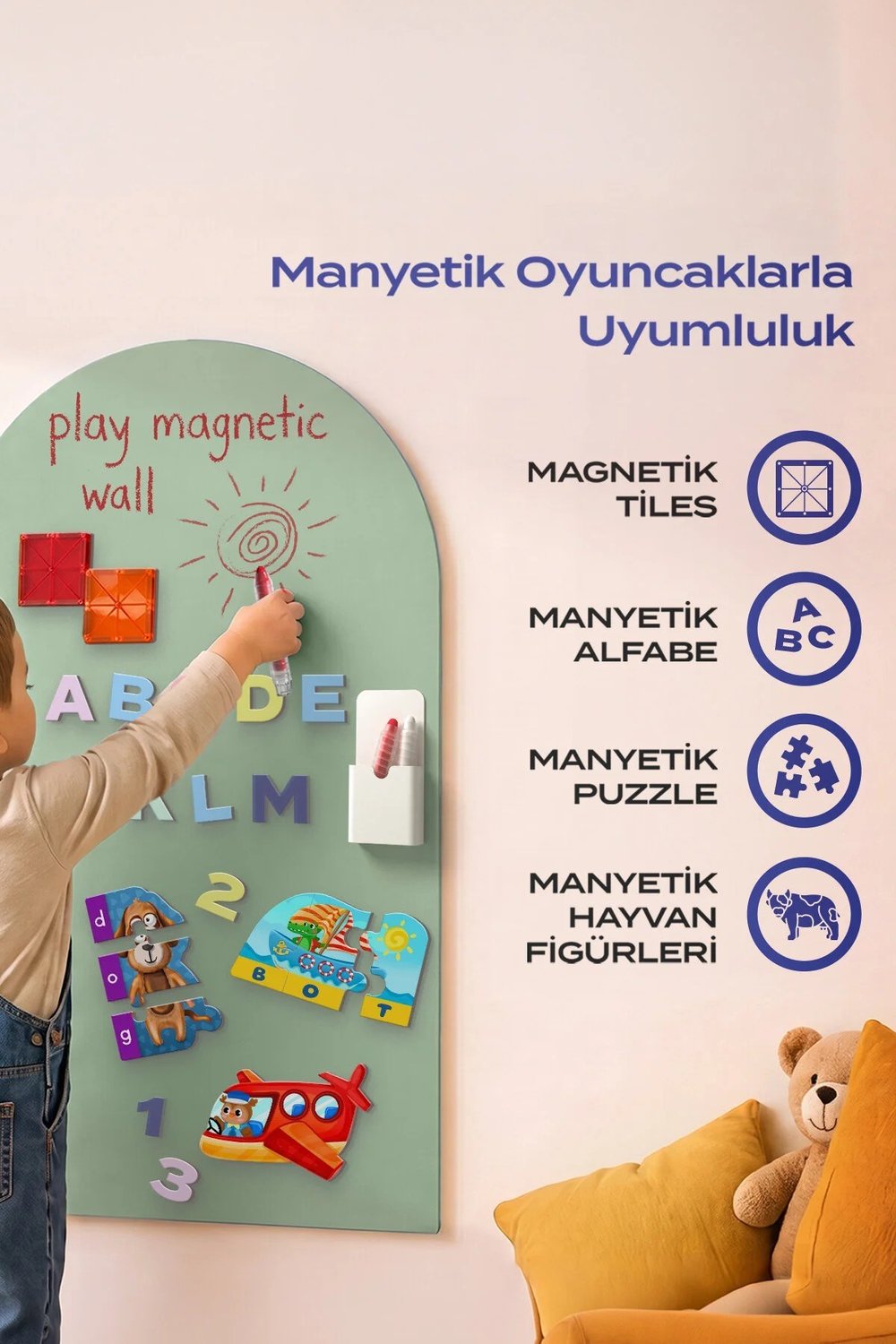 Zigo Toys Manyetik Duvar Panosu, Ada Çayı