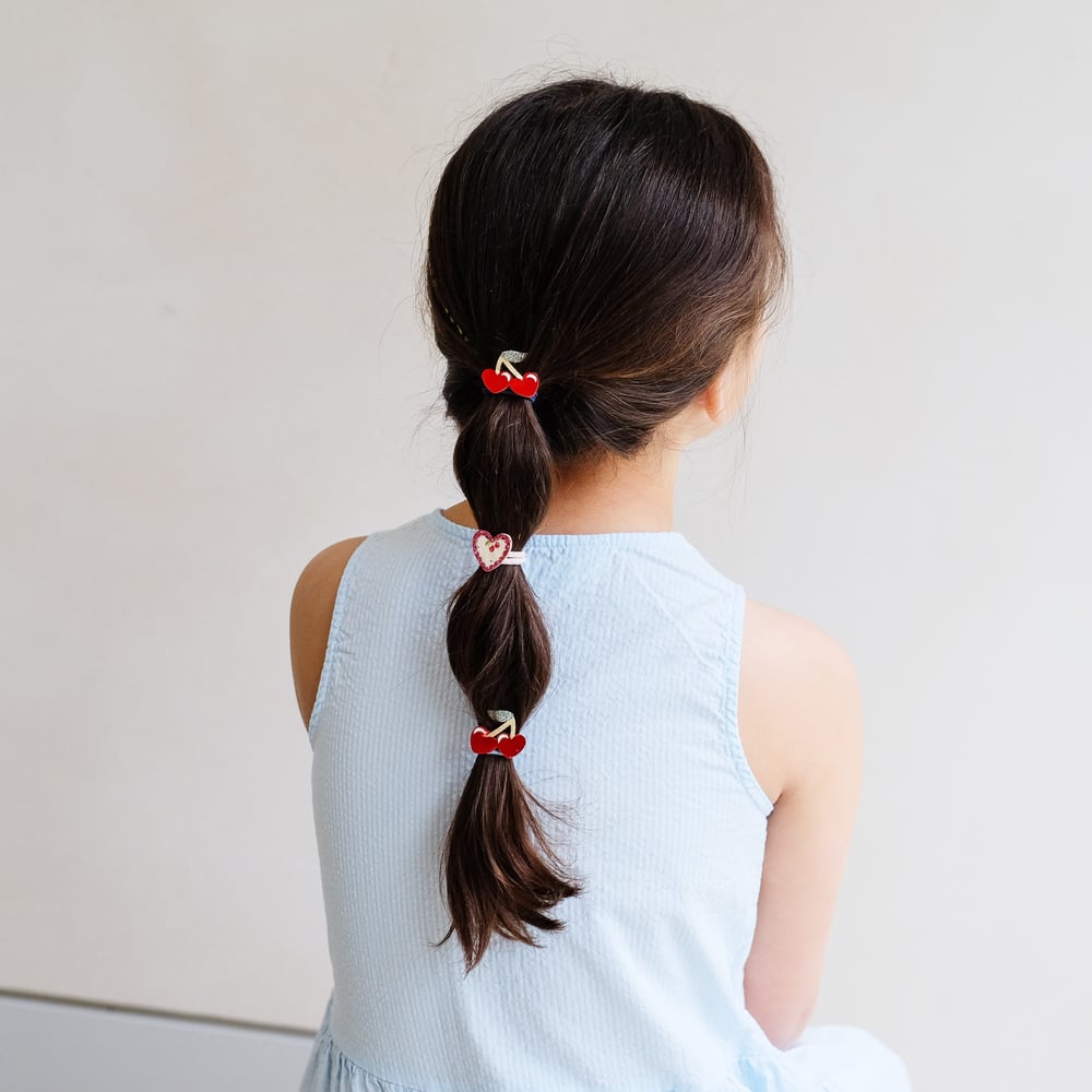 Mimi & Lula Red Cherries Mini 6lı Lastik Toka