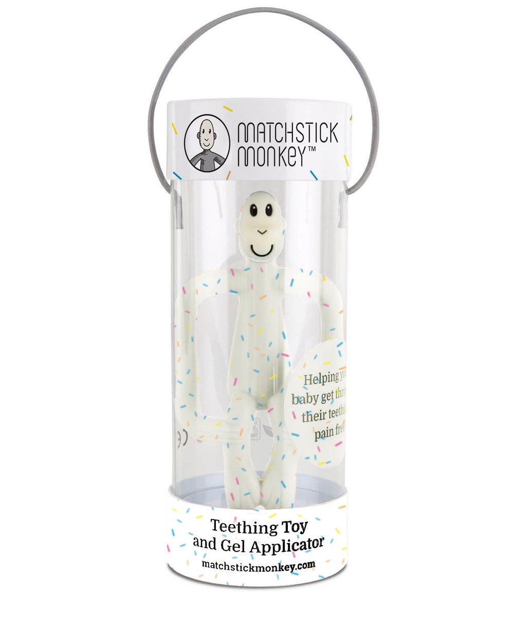 Matchstick Monkey Silikon Diş Kaşıyıcı, Konfeti Monkey