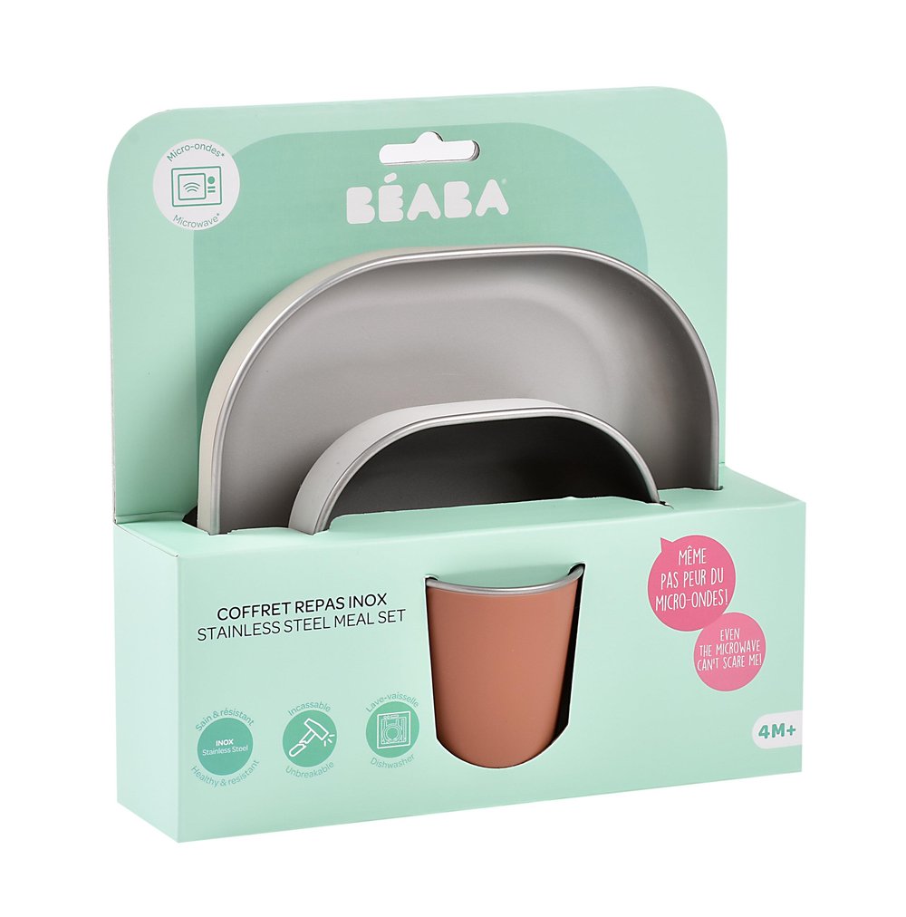 3lü Paslanmaz Çelik Beslenme seti, Terracotta