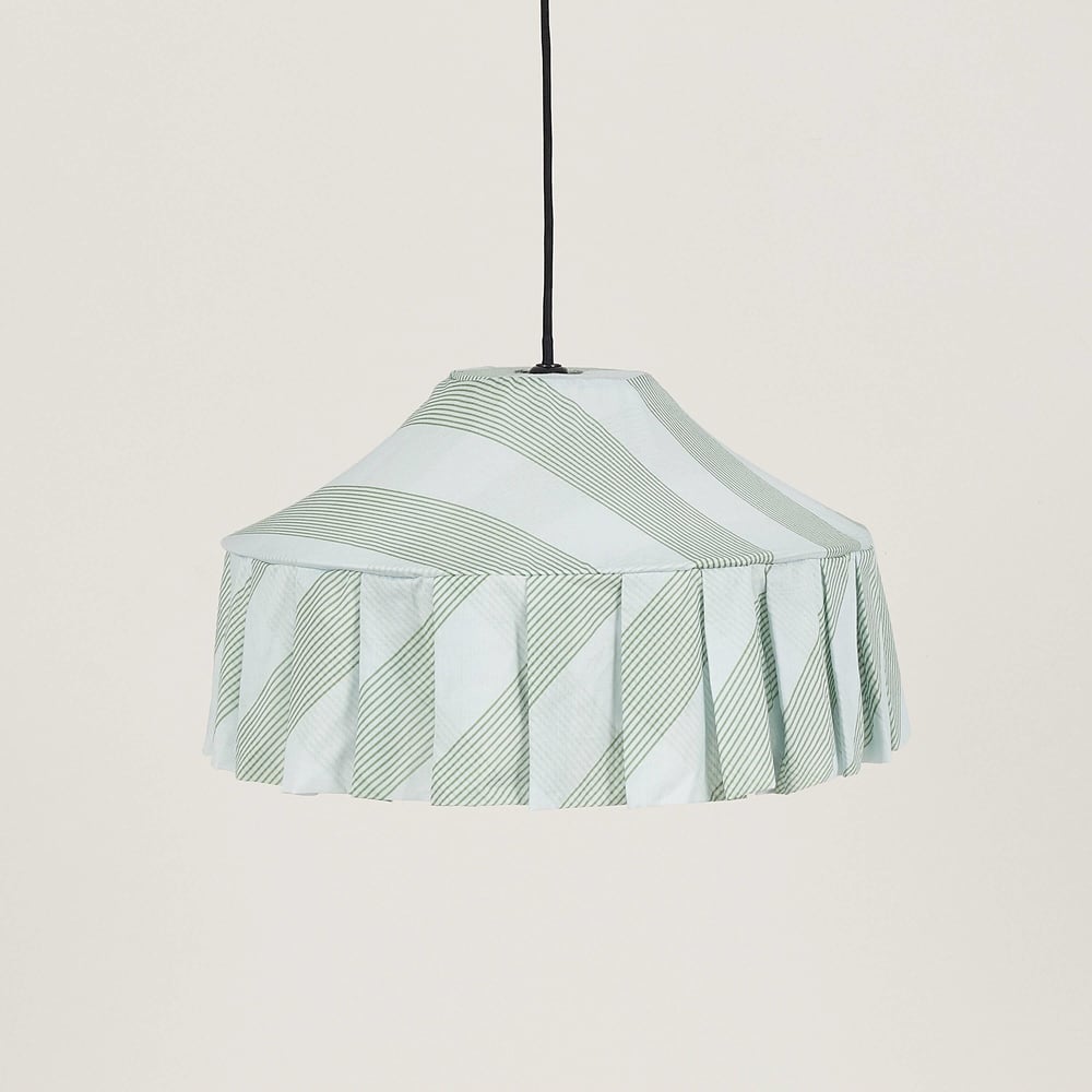 Nobodioz Nicole Aydınlatma Şapkası, 50cm çap, Green Diagonal Stripe