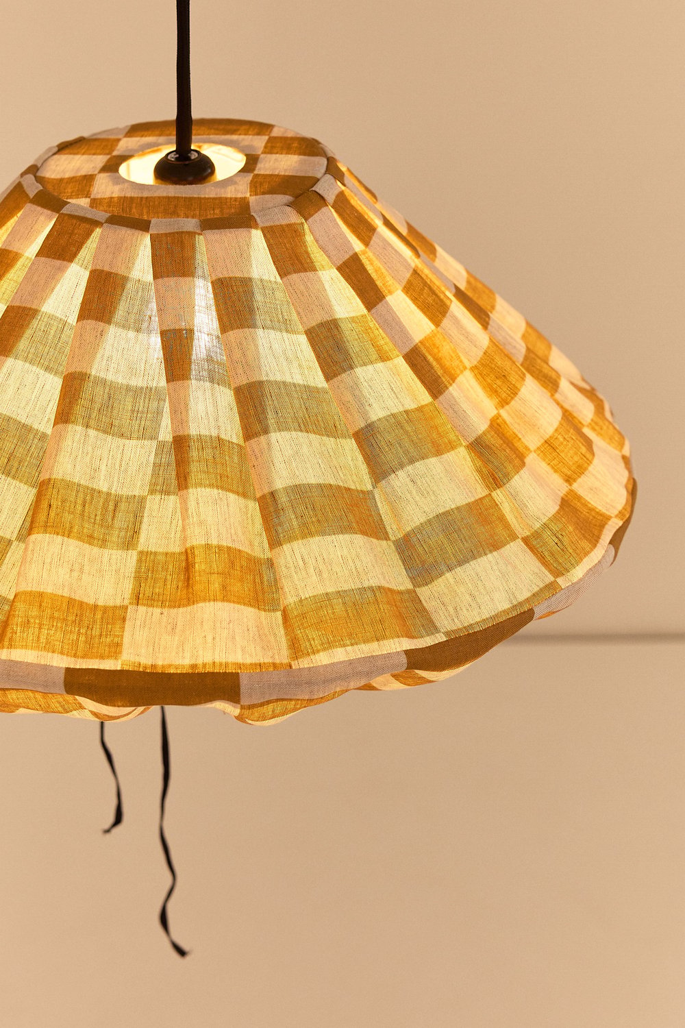 Nobodioz Yumi Aydınlatma Şapkası, 50cm çap, Mustard Tiles