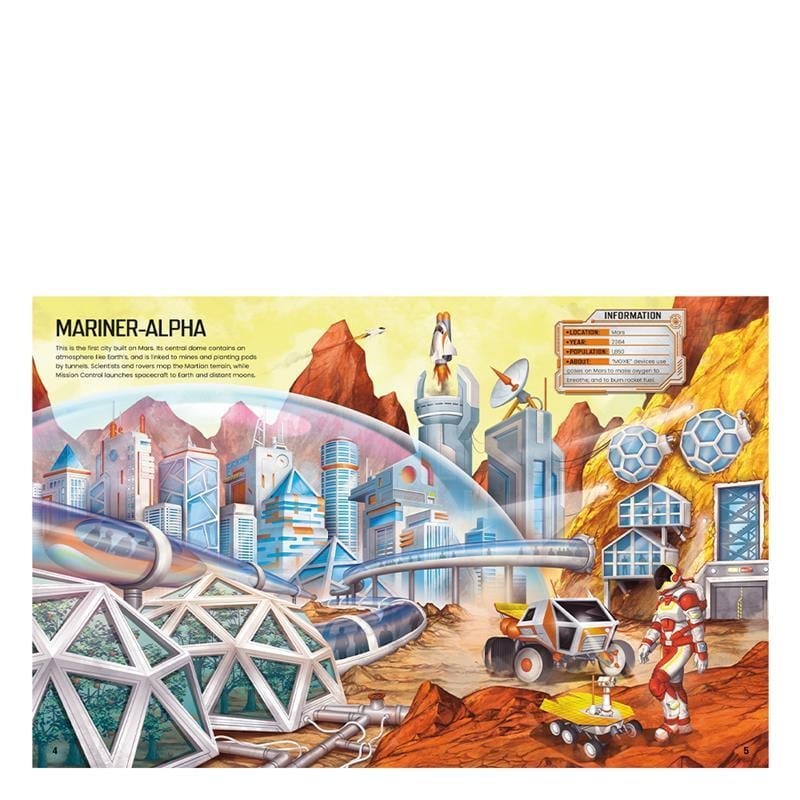 Build Your Own Futuristic Cities Sticker Book