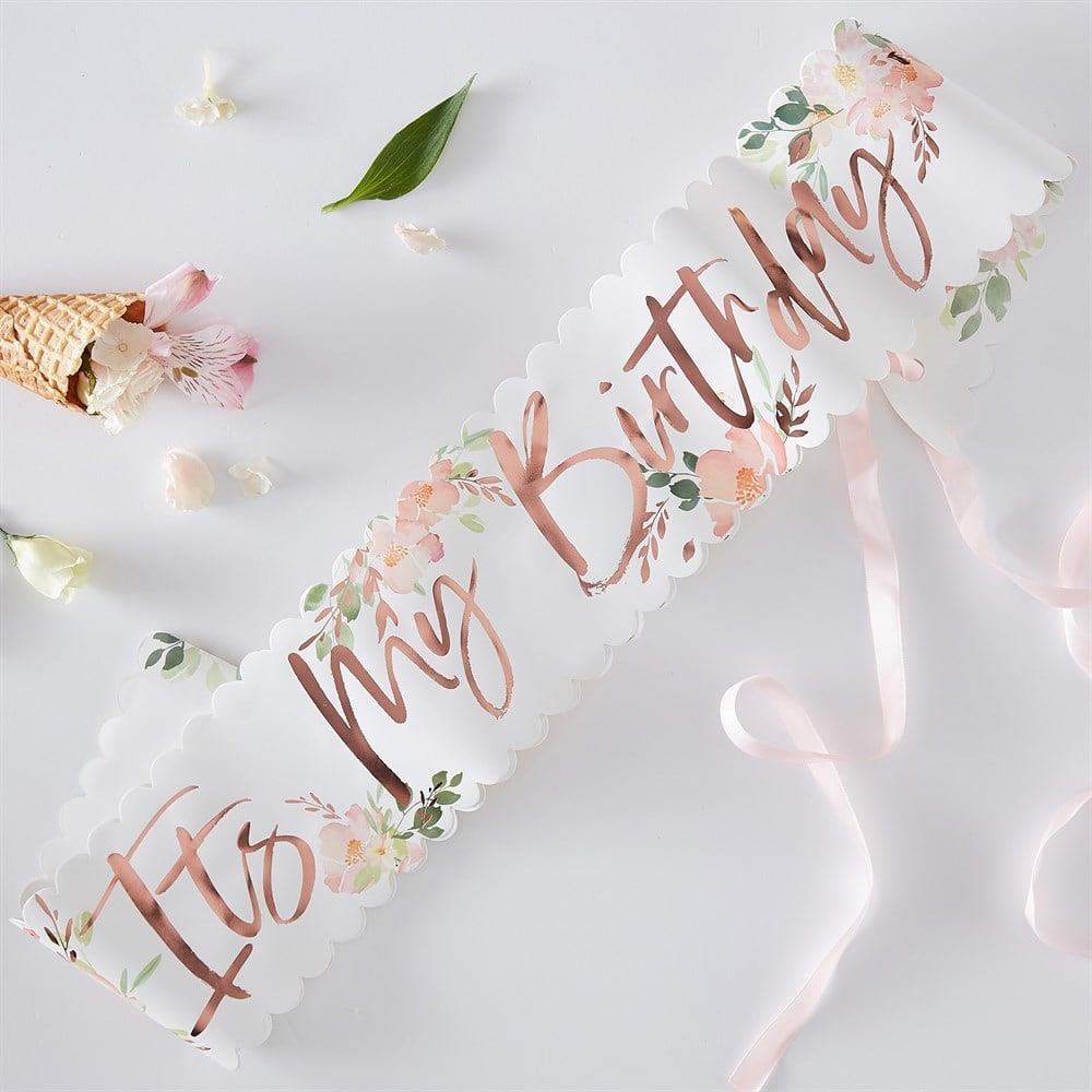 Ginger Ray - Its My Birthday - Çiçekli Kuşak