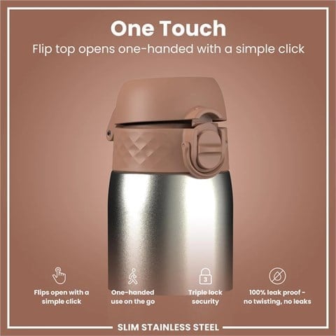 ION8 - Paslanmaz Çelik İnce Suluk - Mocha Kahve - 600 Ml - Sızdırmaz