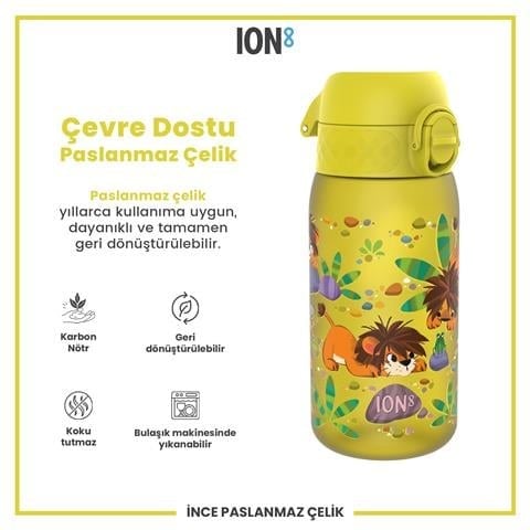 ION8 - Çocuk Suluk - Bebek Aslanlar - 350 Ml - Sızdırmaz - BPA İçermeyen