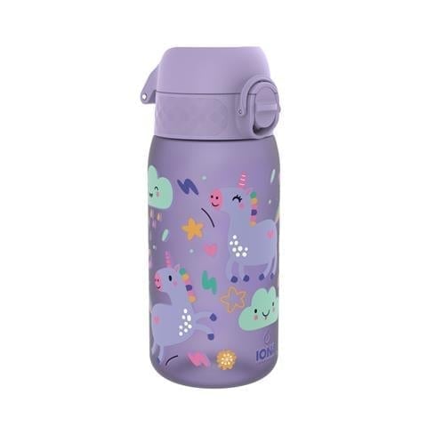 ION8 - Geri Dönüştürülmüş Plastik - Recyclon - Çocuk Suluk - Mor Unicorn - 350 Ml - Sızdırmaz - BPA İçermeyen