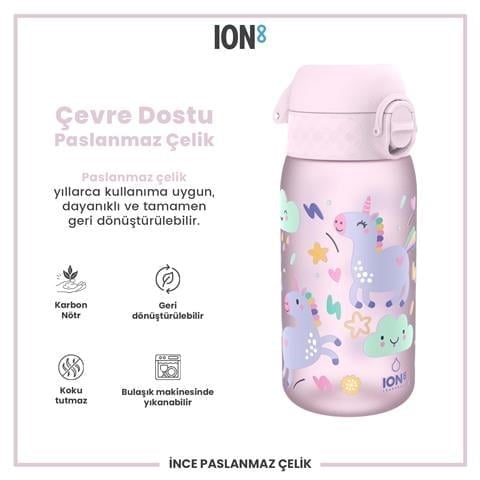 ION8 - Çocuk Suluk - Unicorn - 350 Ml - Sızdırmaz - BPA İçermeyen