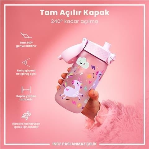 ION8 - Çocuk Suluk - Unicorn - 350 Ml - Sızdırmaz - BPA İçermeyen