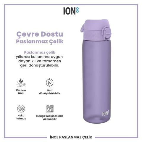 ION8 - İnce Suluk - Açık Mor - 500 Ml - Sızdırmaz - BPA İçermeyen