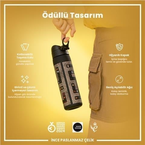 ION8 - İnce Suluk - Oyuncu - 500 Ml - Sızdırmaz - BPA İçermeyen