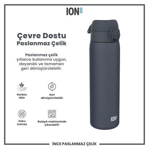 ION8 - Paslanmaz Çelik İnce Suluk - Koyu Lacivert - 600 Ml - Sızdırmaz
