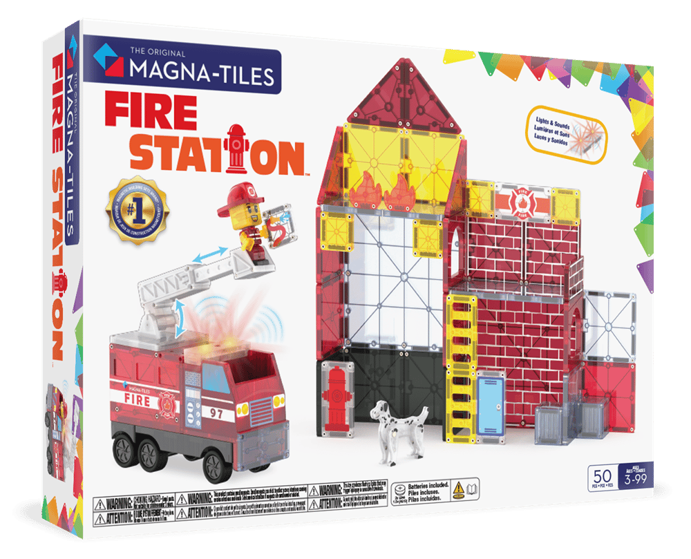 MAGNA-TILES® - Fire Station Manyetik Bloklar - 50 Parça
