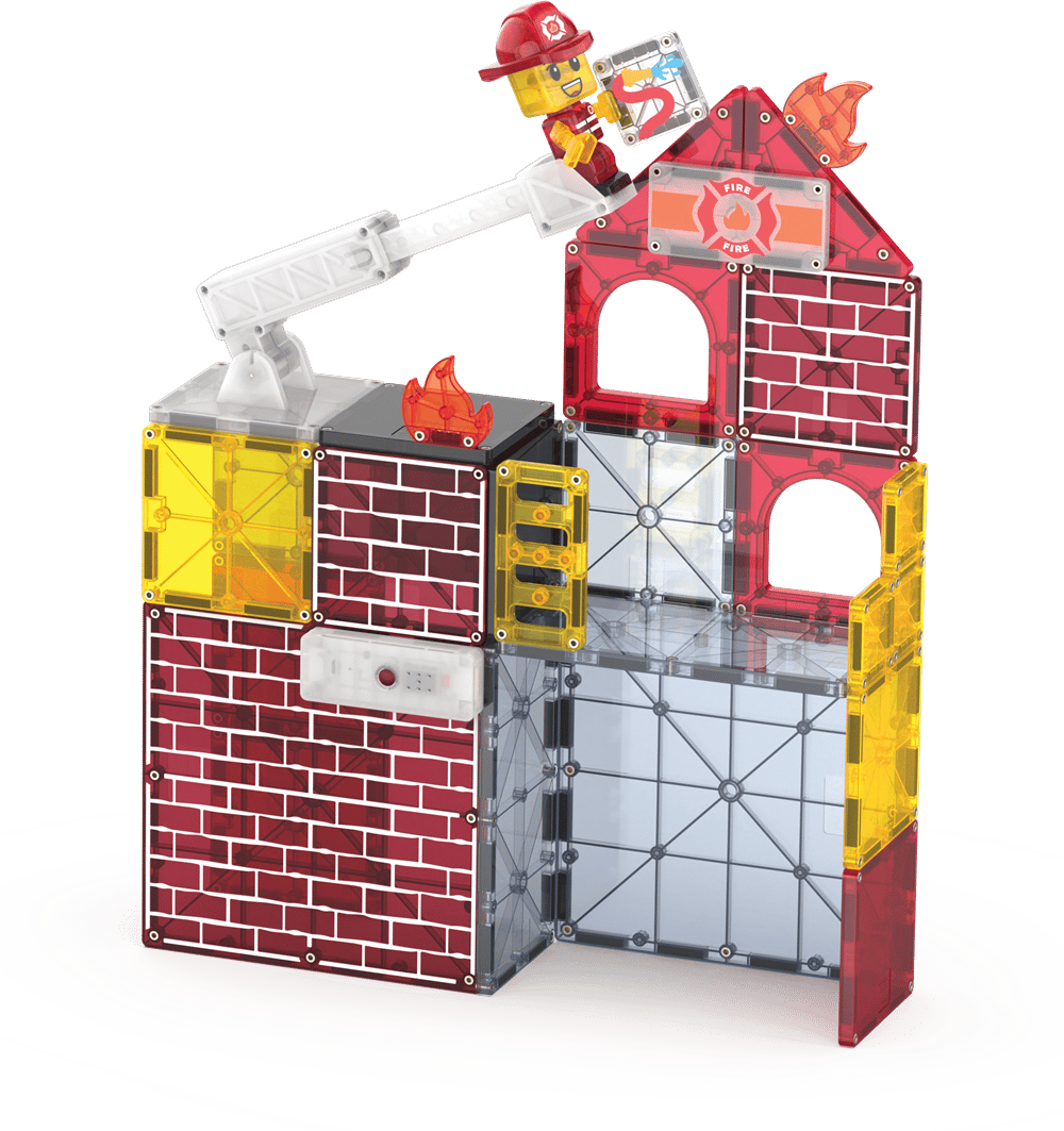 MAGNA-TILES® - Fire Station Manyetik Bloklar - 50 Parça