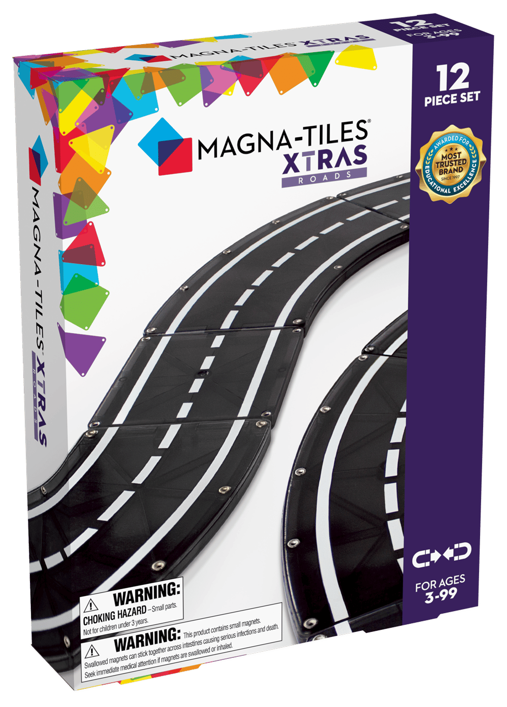 MAGNA-TILES® - XTRA Roads Manyetik Bloklar - 12 Parça