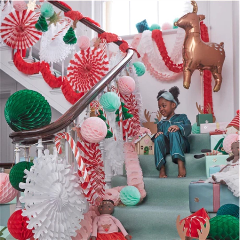 Meri Meri - 3 Festive Honeycomb Garlands - Festival Petekli Asılan Süsler - 3Lü