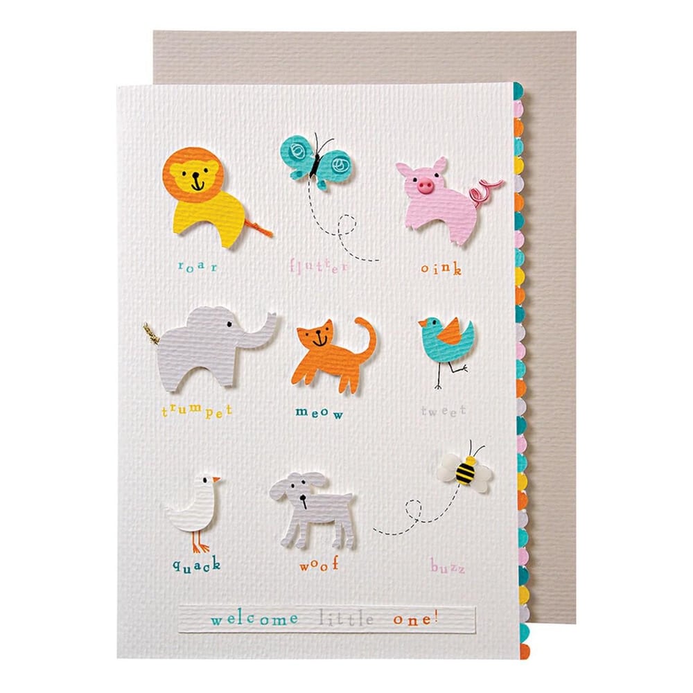 Meri Meri - Animals Card - Hayvanlar Not Kartı