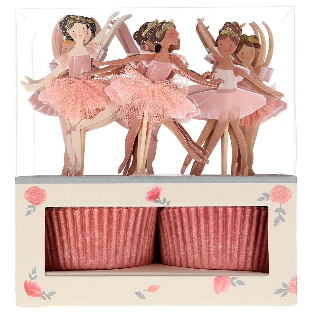 Meri Meri - Ballerina Cupcake Kit - Balerin Cupcake Seti - 24Lü