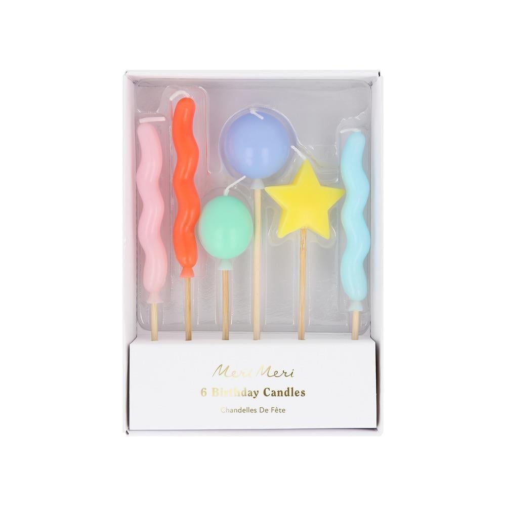 Meri Meri - Balon Mumlar - 6 Adet