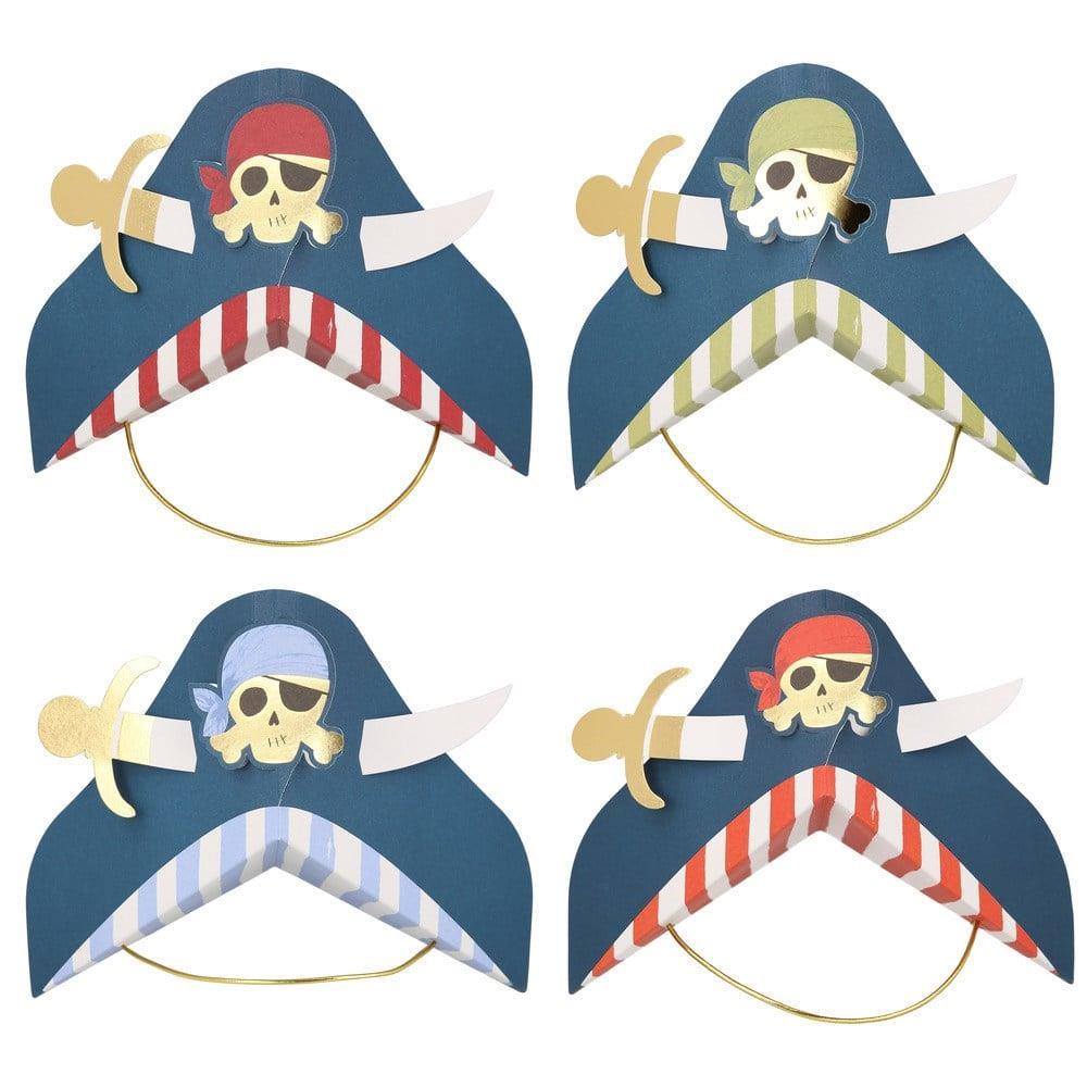 Meri Meri - Blue Pirate Party Hats - Korsan Parti Şapkaları - 8Li