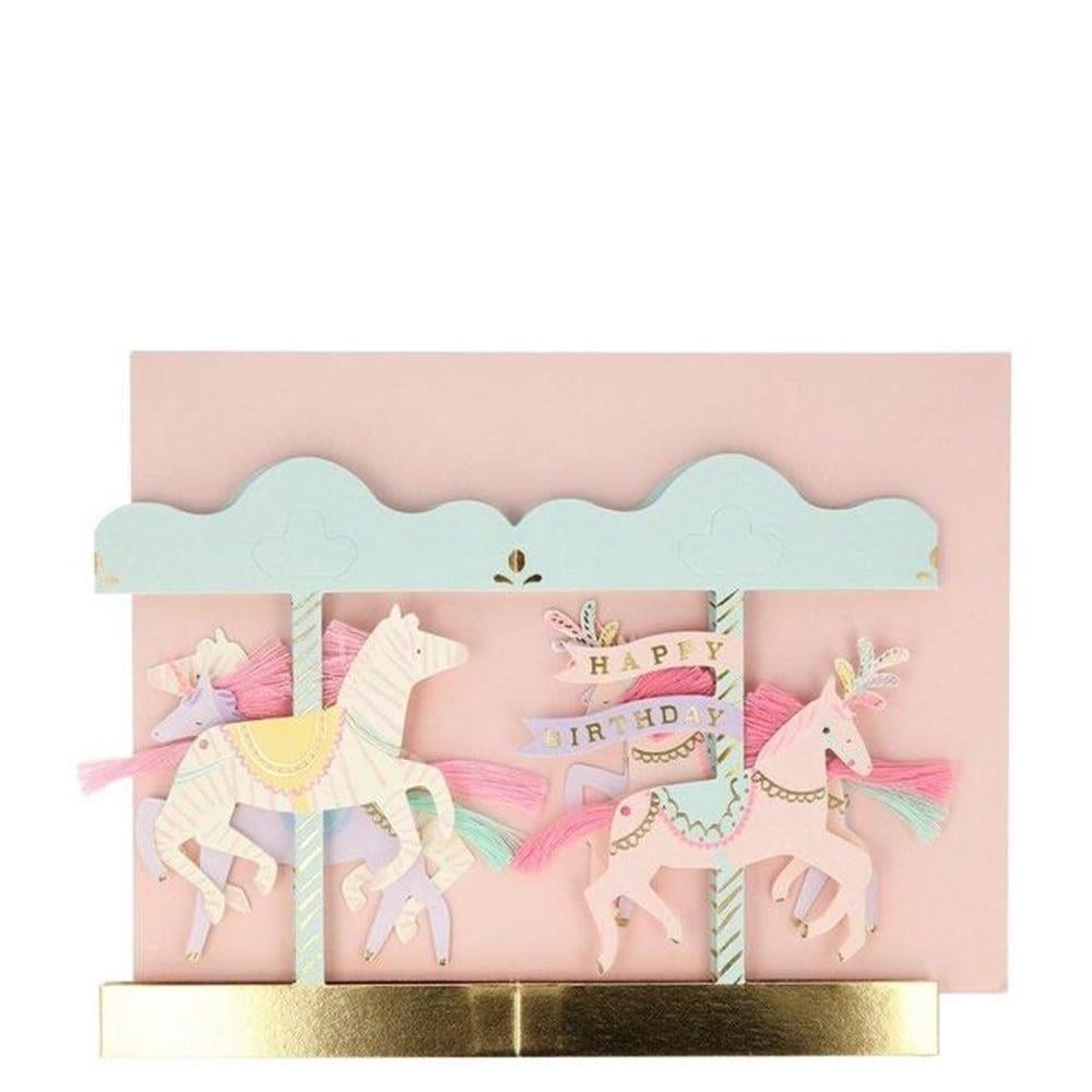 Meri Meri - Carousel Card - Atlı Karınca Tebrik Kartı