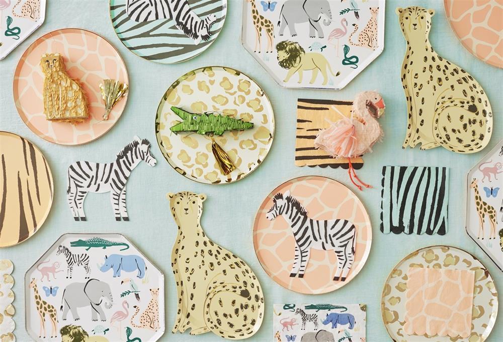 Meri Meri - Cheetah Plates - Çita Tabak - 8Li
