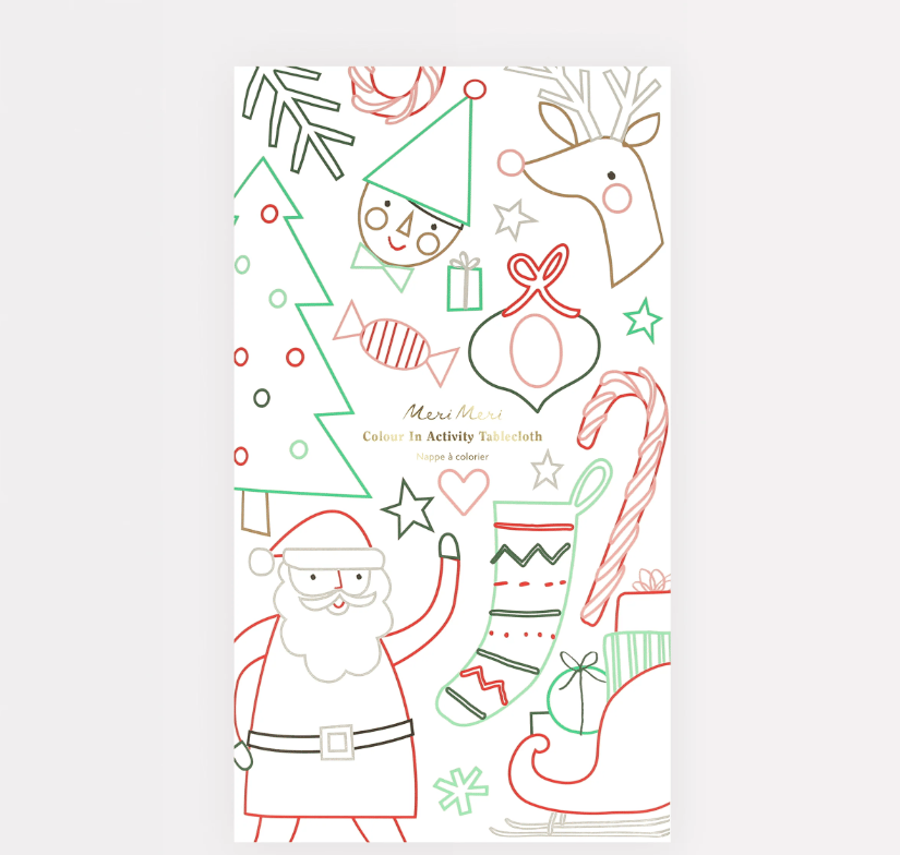 Meri Meri - Christmas Colour In Activity Tablecloth - Yeni Yıl Aktivite Masa Örtüsü