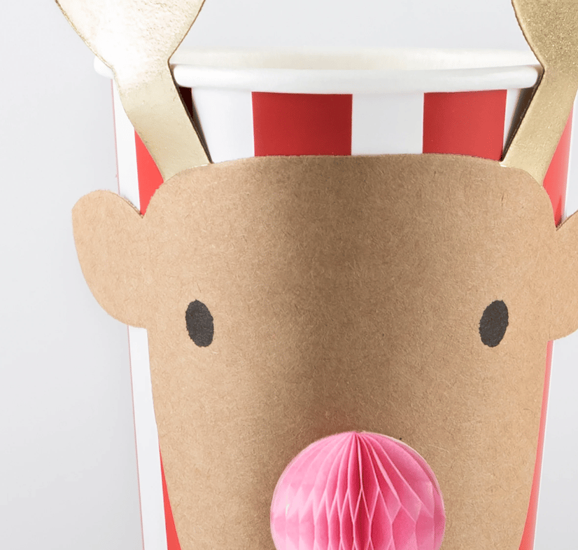 Meri Meri - Christmas Honeycomb Cups - Yeni Yıl Bardak (8li)