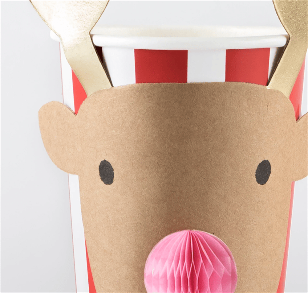 Meri Meri - Christmas Honeycomb Cups - Yeni Yıl Bardak (8Li)