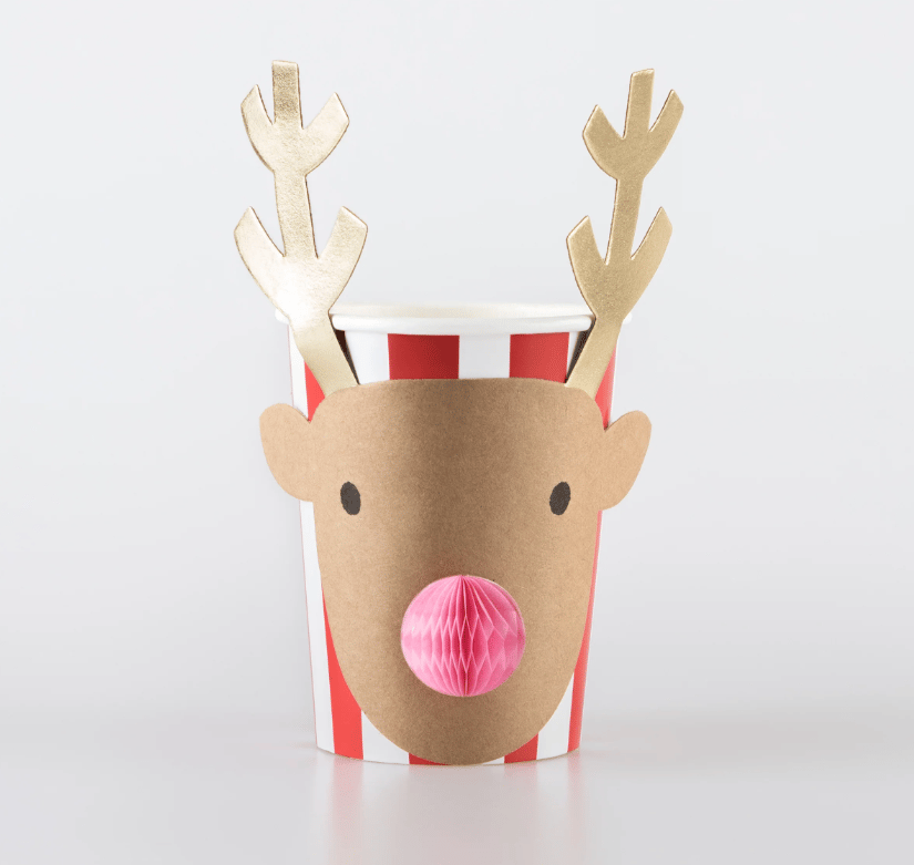 Meri Meri - Christmas Honeycomb Cups - Yeni Yıl Bardak (8li)