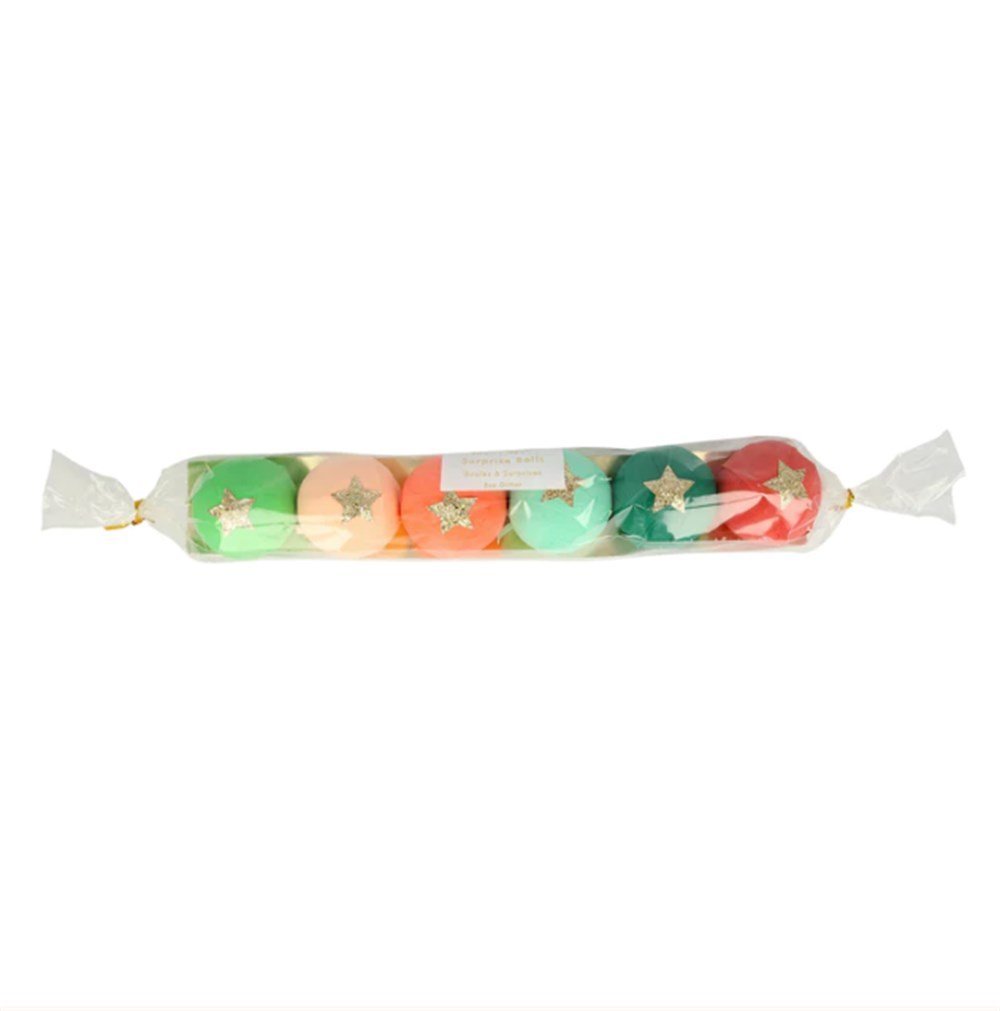 Meri Meri - Christmas Multi Surprise Balls - Yeni Yıl Sürpriz Topları - 6Lı