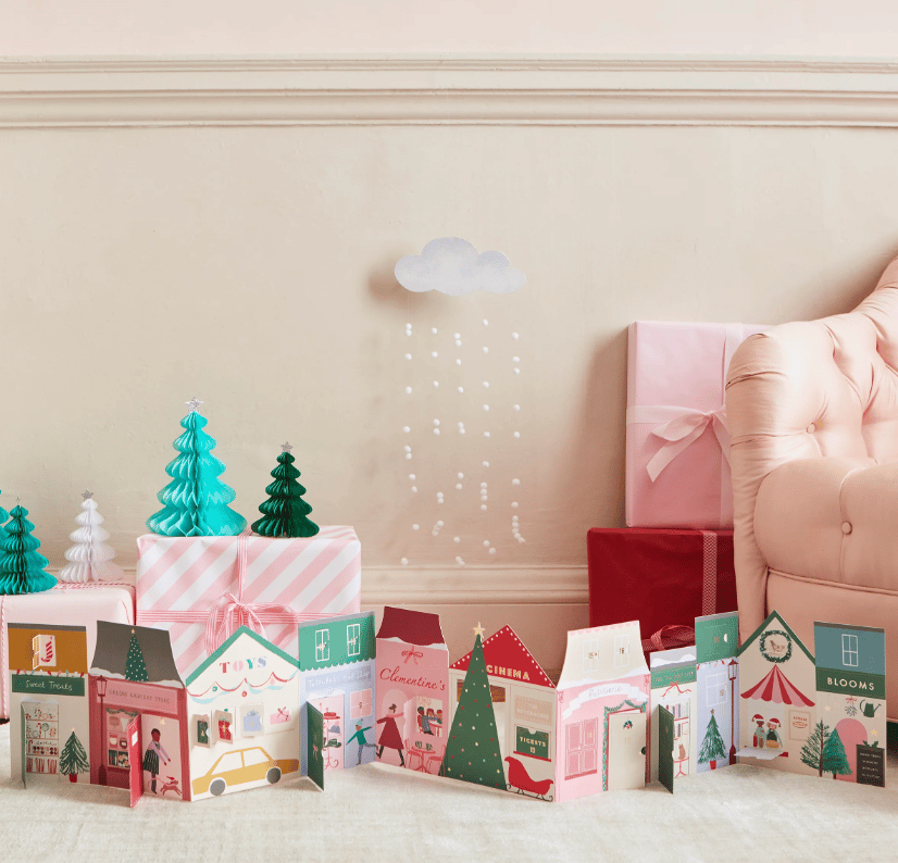 Meri Meri - Christmas Street Concertina Advent Calendar - Yeni Yıl Sokağı Advent Calendar