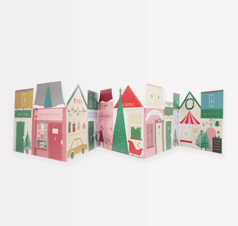 Meri Meri - Christmas Street Concertina Advent Calendar - Yeni Yıl Sokağı Advent Calendar