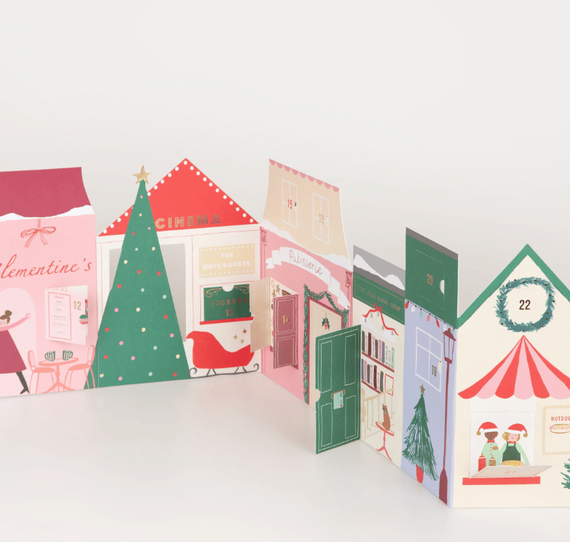 Meri Meri - Christmas Street Concertina Advent Calendar - Yeni Yıl Sokağı Advent Calendar