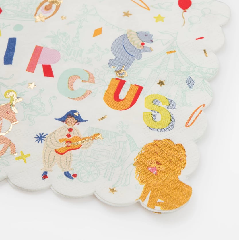 Meri Meri - Circus Large Napkins - Sirk Peçeteler (L) (x16)