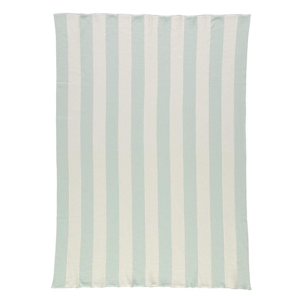 Meri Meri - Çizgili Battaniye - Mint & Fildişi