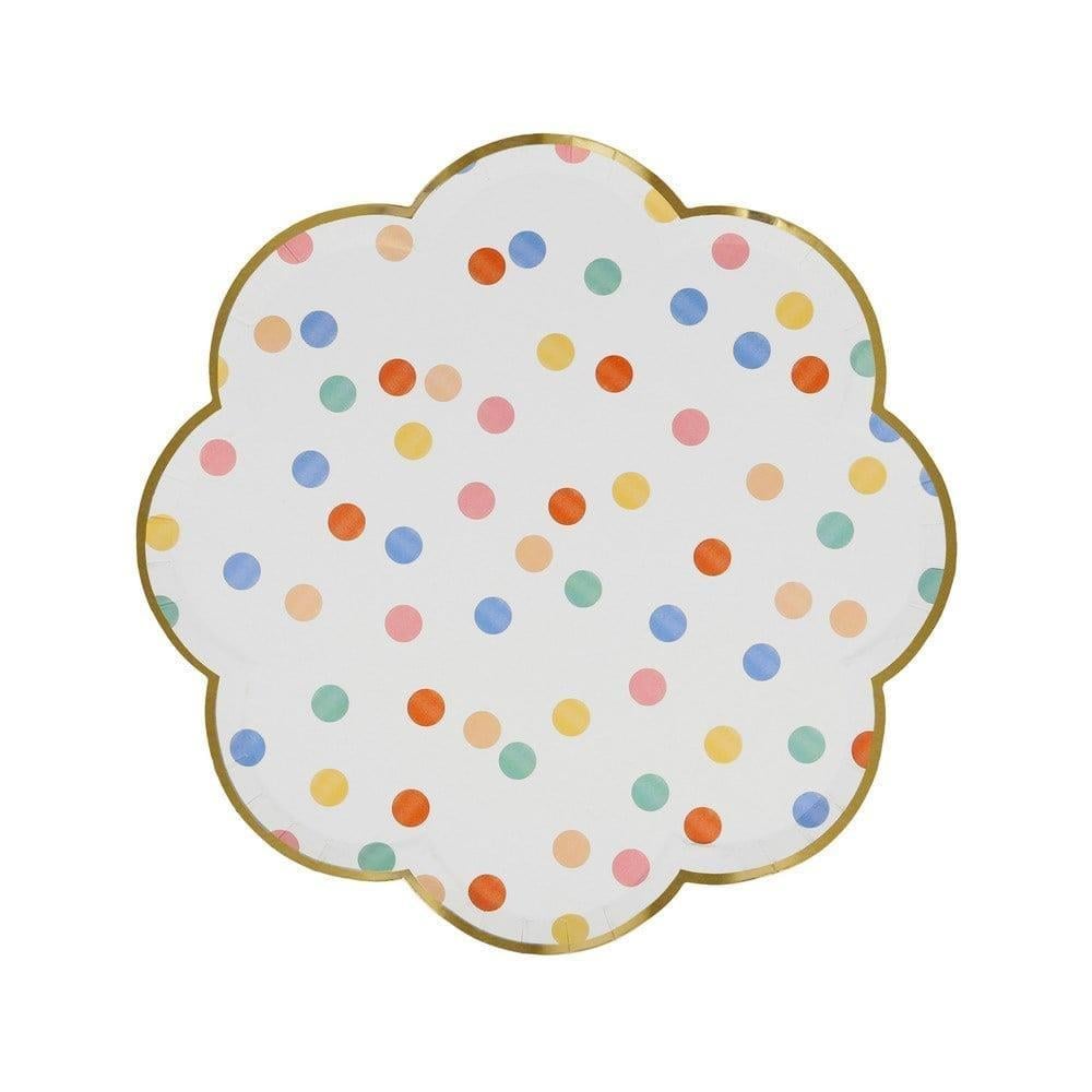 Meri Meri - Colourful Pattern Side Plates - Renkli Desenler Tabaklar - 8Li