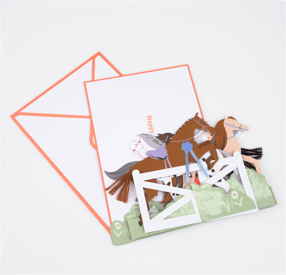 Meri Meri - Concertina Horse Card - Atlar Tebrik Kartı