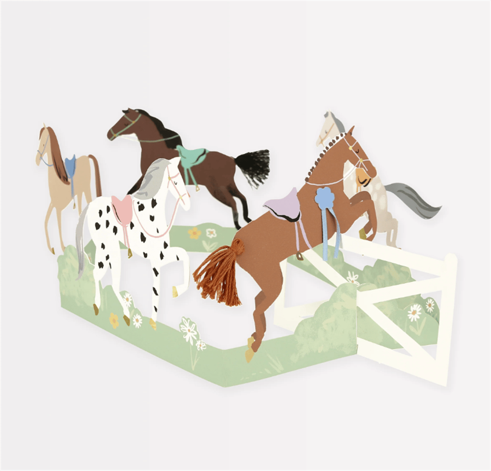 Meri Meri - Concertina Horse Card - Atlar Tebrik Kartı