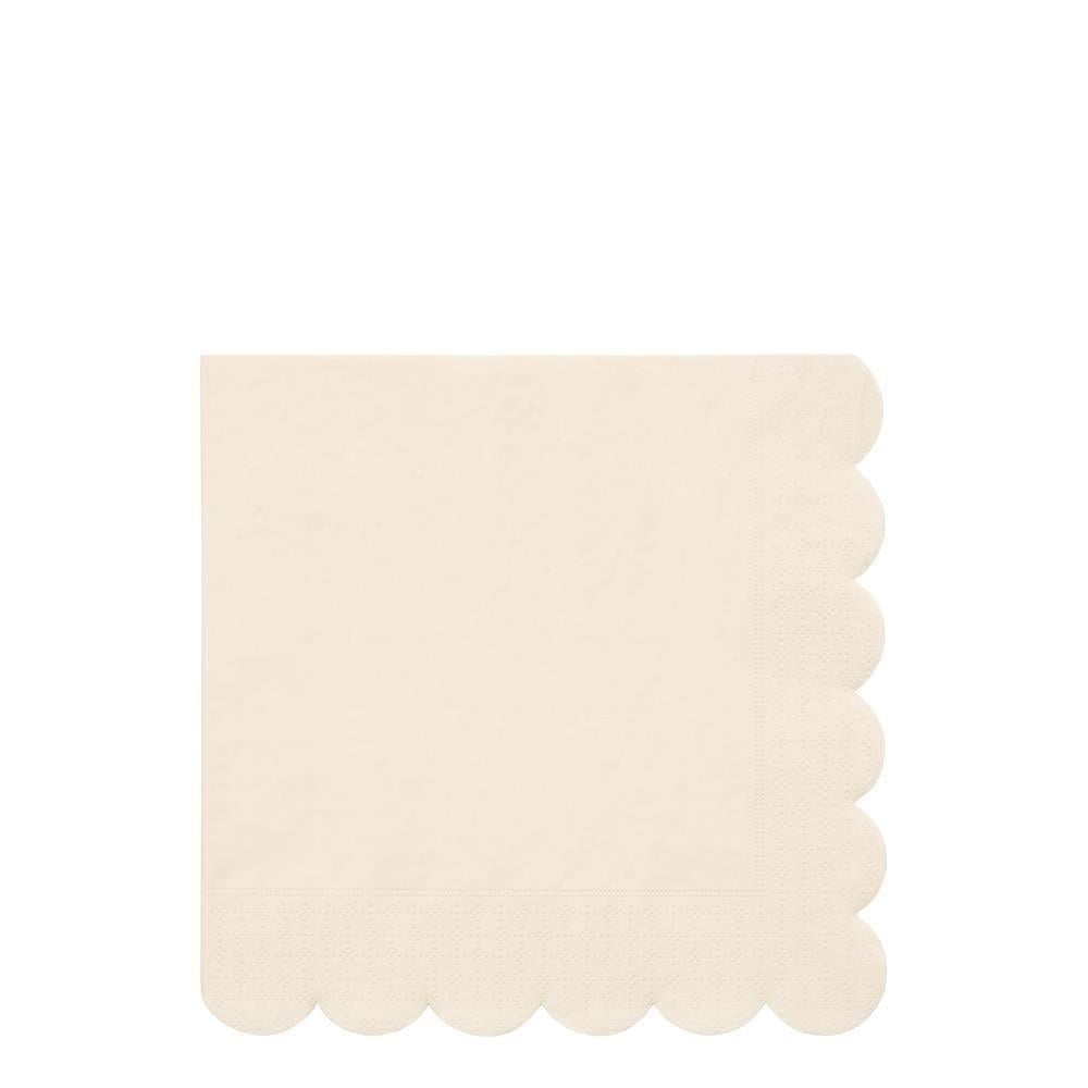 Meri Meri - Cream Napkins - Krem Peçete- L - 20Li