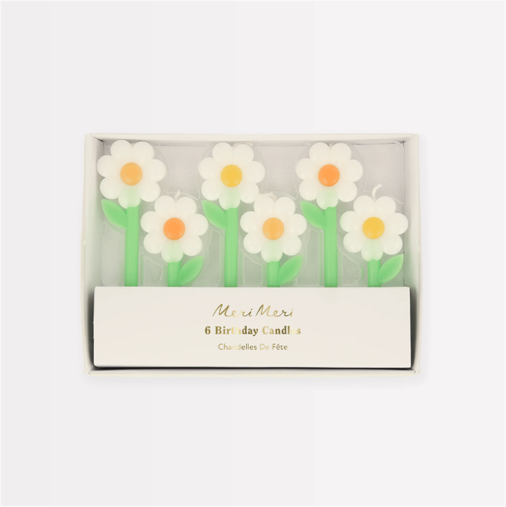 Meri Meri - Daisy Candles - Papatya Mumlar (X6)