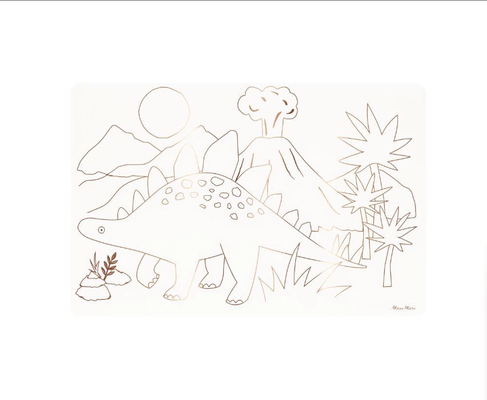 Meri Meri - Dinosaurs Colouring Placemats - Dinozorlar Boyama Amerikan Servisleri (X8)