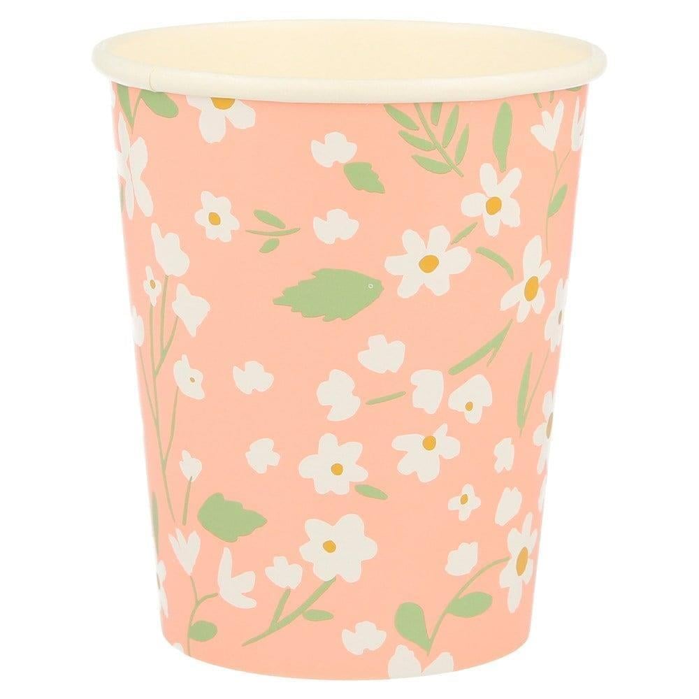 Meri Meri - Ditsy Floral Cups - Çiçekli Bardaklar - 12Li