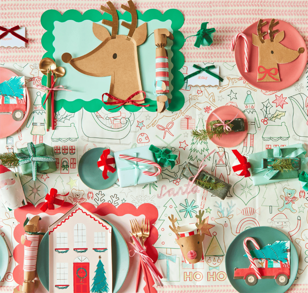 Meri Meri - Driving Reindeer Napkins - Yeni Yıl Peçete (16Lı)