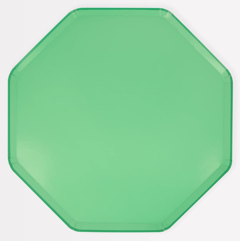 Meri Meri - Emerald Green Dinner Plates - Zümrüt Yeşili Tabaklar (L) (x8)