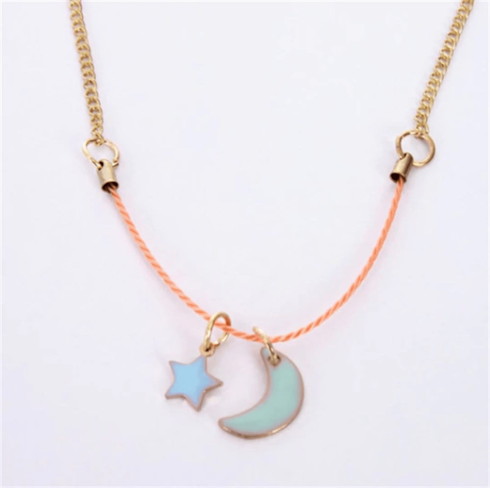 Meri Meri - Enamel Moon & Sun Necklace - Ay & Güneş Kolye